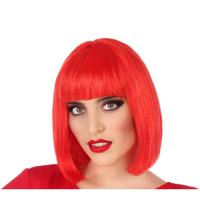Atosa Verkleed pruik - dames Bobby Jean - rood - half lang haar - boblijn/seventies/eighties Atosa Verkleed pruik - dames Bobby Jean - rood - half lang haar - boblijn/seventies/eighties