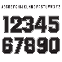 Retro Block Keyline Style Letters & Nummers WK 1986