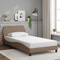 Bedframe "Dover" kunstleer cappuccinokleurig 100x200 cm