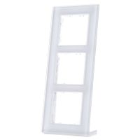 BE-GTR3W.01  - Glass cover frame for 55 mm design 3-fold, Weiß