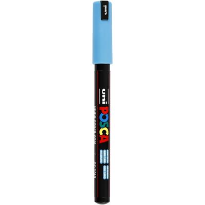 Uni-Posca Posca marker, afm pc-1mr, lijndikte 0,7 mm, extra-fijn, lichtblauw, 1 stuk