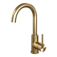 Brauer Gold - Edition Wastafelmengkraan opbouw - hoog - draaibaar - ronde uitloop - model a - PVD - geborsteld goud 5-GG-003