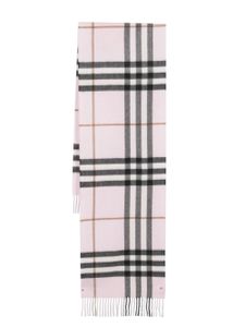 Burberry check-pattern cashmere scarf - Rose