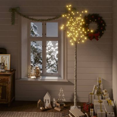 VidaXL Kerstboom wilg met 200 warmwitte led&apos;s binnen en buiten 2,2 m