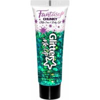 Paintglow Chunky Glittergel voor lichaam en gezicht- zeemeermin groen - 12 ml   -