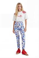 Slim fit broek met print van Stella Jean - BLUE - L