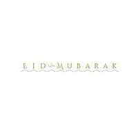 Ramadan Eid Mubarak - letter banner/vlaggenlijn - 3,5 meter - wit/goud   -