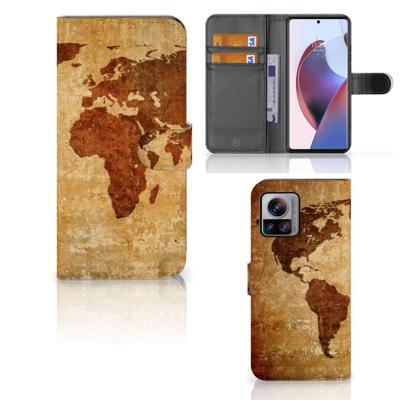 Motorola Edge 30 Ultra | Flip Cover | Wereldkaart