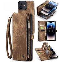 Caseme 2-in-1 Multifunctionele iPhone 12/12 Pro Wallet Case - Bruin - thumbnail