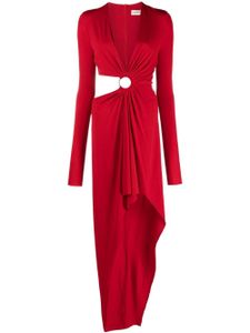 Alexandre Vauthier robe à col v - Rouge