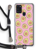 Dancing avocados: Samsung Galaxy A21s Transparant Hoesje met koord