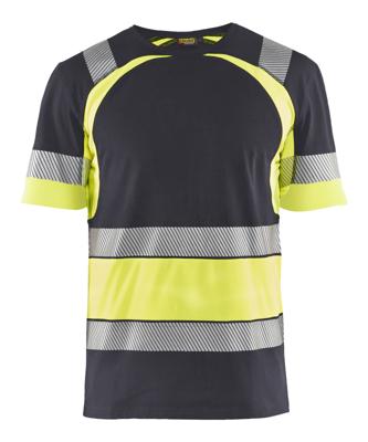 Blåkläder T-Shirt High-Vis 34211030 | Medium Grijs/High-Vis Geel | Maat XS - 7330509815359
