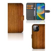iPhone 14 Pro Max | Book Style Case | Donker Hout