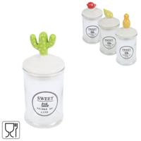Voorraadpot Sweet glas 13cm 4 assorti