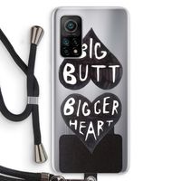 Big butt bigger heart: Xiaomi Mi 10T 5G Transparant Hoesje met koord