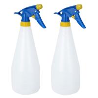 Pro Garden Plantenspuit - 2x - water versproeiers - kunststof - blauw/geel - inhoud 1 liter