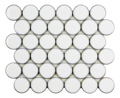 Mozaïek tegels Rond Wit 30,4x26,3 - Rond Wand en vloer Geglazuurde porseleinen steengoed