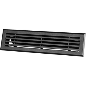Wandrooster Met Volumeregelaar T.b.v. 110 X 55mm - Staal - Zwart Ral9005