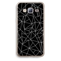 Geometrische lijnen wit: Samsung Galaxy J3 (2016) Transparant Hoesje - thumbnail
