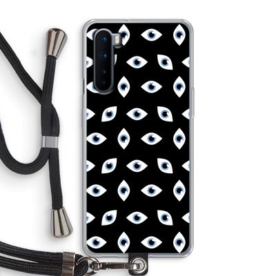 Eyes pattern: OnePlus Nord Transparant Hoesje met koord