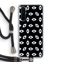 Eyes pattern: OnePlus Nord Transparant Hoesje met koord