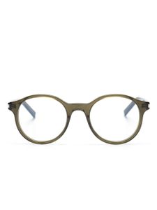 Saint Laurent Eyewear lunettes de vue rondes à logo gravé - Vert