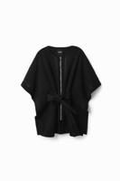 Poncho met borduursels - BLACK - U