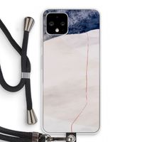 Stone White: Pixel 4 Transparant Hoesje met koord
