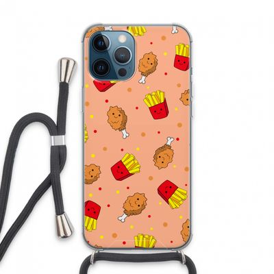 Chicken 'n Fries: iPhone 13 Pro Max Transparant Hoesje met koord