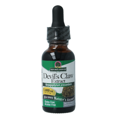 Natures Answer Devils claw extract 1:1 alcoholvrij 30 Milliliter Natures Answer Devils claw extract 1:1 alcoholvrij 30 Milliliter
