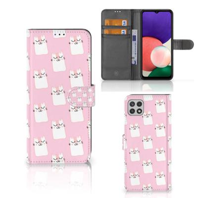Samsung Galaxy A22 5G | Telefoonhoesje | Met pasjeshouder | Sleeping Cats