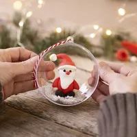 Knutselpakket kerstman in een kerstbal