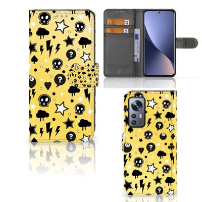 Telefoonhoesje met Naam Xiaomi 12 | 12X Punk Geel Telefoonhoesje met Naam Xiaomi 12 | 12X Punk Geel