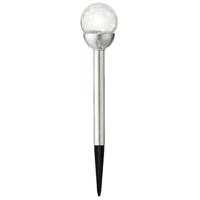Lumineo LED steker bol Navi - solar - 30 cm - RVS - tuinverlichting tuinsteker - Tuinlampen