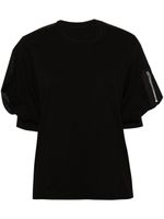 sacai t-shirt en coton à empiècements - Noir