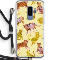 Cute Tigers and Leopards: Samsung Galaxy S9 Plus Transparant Hoesje met koord