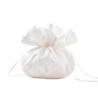 Retro Wedding Bruid Buideltje Tas Satijn Wit