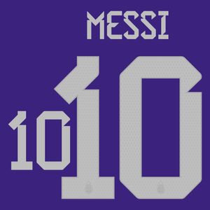 Messi 10 (Officiële Argentinië Away 3 Sterren Bedrukking 2022-2023)
