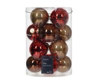 Kerstbal glas d8 cm ass 16st I kerst - Decoris