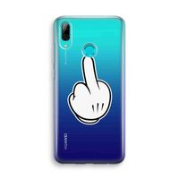 Middle finger black: Huawei P Smart (2019) Transparant Hoesje