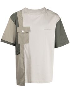 Feng Chen Wang t-shirt à design colour block - Gris