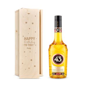 Likeur in gegraveerde kist - Licor 43