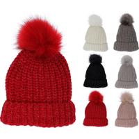 Muts polyester met pompom Muts polyester met pompom