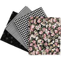 Creativ Company Patchwork stof zwart 45x55cm, 4st.