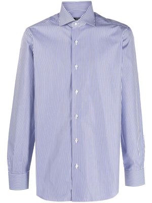 Barba chemise rayée à manches longues - Blanc