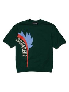 DSQUARED2 KIDS t-shirt en coton à imprimé graphique - Vert