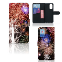 Samsung Galaxy A32 4G Wallet Case met Pasjes Vuurwerk - thumbnail