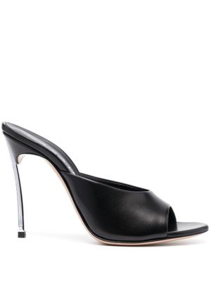 Casadei mules 110 mm à talon - Noir