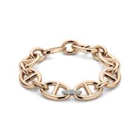 18k Bicolor Marine Armband met Diamant 0.34ct - 16 mm, 20,5 cm