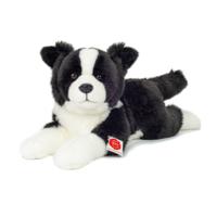 Hermann Teddy Knuffeldier hond Border Collie - zachte pluche stof - premium kwaliteit knuffels - zwart/wit - 45 cm   - - thumbnail